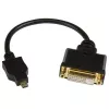 StarTech.com 8in Micro HDMI to DVI-D Adapter M/F - 8 inch Micro HDMI to DVI Cable - Connect a Micro HDMI phone or laptop to a DVI-D display