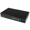 StarTech.com 10 Port L2 Managed Gigabit Ethernet Switch with 2 Open SFP Slots - Rack Mountable - Layer 2 Network Switch - Gigabit Switch with Two Fiber SFP Slots - Managed Rackmount Switch