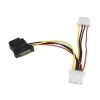 StarTech.com SATA to LP4 Power Cable Adapter with 2 ADDITIONAL LP4 - F/M