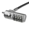 StarTech.com Laptop Cable Lock - With Swivel Hinge - 2 m / 6.5 Steel Cable - Portable 4-Digit Combination Lock - Locking Security Cable