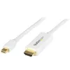 StarTech.com Mini DisplayPort to HDMI converter cable - 3 ft (1m) - DP to HDMI adapter with built-in cable - (M/M) Ultra HD 4K - DisplayPort source to HDMI television or projector - White