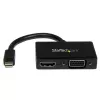 StarTech.com Travel A/V adapter 2-in-1 Mini DisplayPort to HDMI or VGA converter - mDP to HDMI or VGA adapter with compact lightweight for maximum portability - 1920x1200 or 1080p