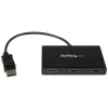 StarTech.com DisplayPort to Triple Head HDMI MST Hub - Multi Monitor MST Hub - DisplayPort 1.2 to HDMI Multi Stream Video Output Hub - 1x DP (M) to 3x HDMI (F)