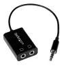 StarTech.com Black Stereo Splitter Adapter 3.5mm Male to 2x 3.5mm Female