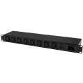 StarTech.com 8-Port Rack-Mount PDU with C13 Outlets - 16 A - 10 ft. Power Cord (CEE7/7) - Server Rack Power Distribution Unit - 1U - Add eight C13 power outlets to your server rack