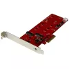 StarTech.com 2x M.2 SSD Controller Card - PCIe - PCI Express M.2 SATA III Controller - NGFF Card Adapter - Two Slot SATA 6Gbps M.2 Host Controller Card - Wide M.2 Drive Compatibility