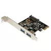 StarTech.com 2 Port PCI Express PCIe SuperSpeed USB 3.0 Controller Card w SATA Power
