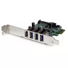StarTech.com 4 Port PCI Express PCIe SuperSpeed USB 3.0 Controller Card Adapter with SATA Power - Low Profile