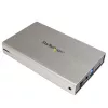 StarTech.com 3.5in Silver USB 3.0 External SATA Hard Drive Enclosure with UASP Portable External HDD