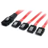 StarTech.com 1 m Serial Attached SCSI SAS Cable - SFF-8087 to 4x Latchin