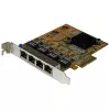 StarTech.com 4-Port PCI Express Gigabit Network Adapter Card - Quad-Port Gigabit NIC - Network Card with 4x 10/100/1000 RJ45 ports - Four Port PCIe GigabitEthernet Network Converter Card