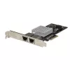 StarTech.com Dual Port Network Card - 2-port PCIe 10GBase-T / NBASE-T Ethernet Network Interface Card - 5 speed NIC Card - 10G/5G/2.5G/1G/100Mbps - Network Card - Intel X550 Chip - 10G NIC Card