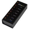 StarTech.com 7 Port USB 3.0 Hub - Desktop or Wall-Mountable Metal Enclosure - Compact Portable USB Hub - Upright Ports for Easy Plug-in - Ideal for Macand Ultrabook - Transfer files at 5 Gbps