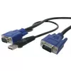StarTech.com 15ft/4.6M ULTRA THIN PC USB+VGA KVM Cable