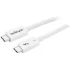 StarTech.com 0.5m Thunderbolt 3 Cable - 40Gbps - White - Thunderbolt USB-C and DisplayPort Compatible
