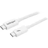 StarTech.com 1m Thunderbolt 3 Cable - 20Gbps - White - Thunderbolt USB-C and DisplayPort Compatible