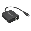StarTech.com USB C to Fiber Optic Converter - Open SFP - 1000BASE-SX/LX - Windows / Mac / Linux - USB Ethernet Adapter - USB Network Adapter