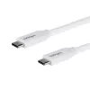 StarTech.com USB C to USB C Cable - 6 ft / 2m - 5A PD - M/M - White - USB 2.0 - USB-IF Certified - USB Type C Cable - USB C Charging Cable