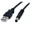 StarTech.com 2m USB to Type M Barrel Cable - USB to 5.5mm 5V DV Cable