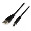 StarTech.com 2m USB to Type N Barrel Cable - USB to 5.5mm 5V DC Power Cable - USB to DC Power - 2 meter