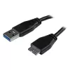 StarTech.com 15cm 6in Short Slim SuperSpeed USB 3.0 A to Micro B Cable M/M - Thin USB 3.0 Micro B Cable - Short USB 3.0 Cable - 6 inch