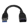 StarTech.com 6in Black USB 3.0 Extension Adapter Cable A to AMFUSB 3.0 Port Saver CableUSB 3.0 Male to Female CableBlack 6in