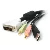 StarTech.com 10 ft. 4-IN-1 USB DVI Audio and Microphone KVM Switch Cable