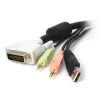 StarTech.com 6ft 4-IN-1 USB DVI Audio and Microphone KVM Switch Cable