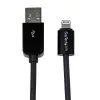 StarTech.com 3m (10ft) Long Black Apple 8-pin Lightning Connector to USB Cable for iPhone / iPod / iPad - Charge and Sync Cable - 3 meter Black Lightning to USB Cable