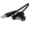 StarTech.com 1 ft USB 2.0 PANEL Mount Cable A to A - F/M
