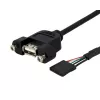 StarTech.com 1ft USB 2.0 PANEL Mount A to Motherboard Header Cable - F/F