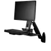 StarTech.com Wall Mounted Sit Stand Desk - Single Monitor - Adjustable Standing Desk Converter - Height Adjustable Desk - Desk Riser