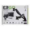 T'nb ERGO Line Double Articulated Monitor Arm Ideal For Positioning 2 Screens Side By Side
