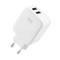 T'nb 4.8A Compact mains charger 2x USB max 2x 12W White