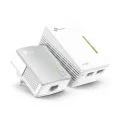 TP-Link AV600 Powerline Wi-FI KIT Qualcomm 300Mbps at 2.4GHz 802.11b/g/n 600Mbps Powerline HomePlug AV 2 Fast Ports Plug and Play Wi-Fi Clone