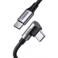 Ugreen USB-C 2.0 naar USB-C 2.0 90o Hoek1m 5A