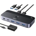 Ugreen CM662 USB 3.0 KVM Switch 2PC 2 In 4 Out 3x USB-A 1x USB-C Switch Aluminium Housing