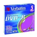 Verbatim DVD-R 4.7GB 16xspd Colour 5pk SlimCase