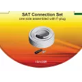 Video seven V7 SAT CONNECTION CABLE SET 10M WHITE F-PLUG SEALING M/M RETAIL