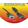 Video seven V7 VGA CABLE EXTENSION 3M BLACK HDDB15 M/F RETAIL