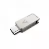 Video seven 64GB Type-C+USB 3.2 Gen1 Silver USB A Flash Drive + Type-C