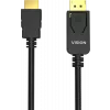 Vision audio visual 2m Black DP to HDMI cable