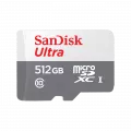 Western Digital Sandisk Ultra microSDXC 512GB card UHS-I 100MB/s Class 10 Lite White/Gray