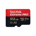 Western Digital Sandisk Extreme Pro microSDXC 512GB UHS-I R200/W140 C10 V30 U3 A2 + SD Adapter