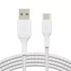 Belkin USB-A to USB-C Cable Braided 3M White