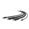 Belkin DUAL DISPLAY PORT/USB/AUDIO 6 FT KVM COMBO CABLE 3 YR WTY