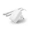 Belkin 30w USB-C PD PPS Wall Charger White w/1m PVC C-LTG cable