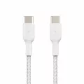 Belkin USB-C to USB-C Braided PVC White 2m Twin Pack