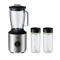 Braun 800W ThermoResist glazen 1 9L mengbeker 2 TriTan Smoothie2Go bekers600ml variabele snelheden + pulse TriAction technology SmoothCrushRVS/zwart