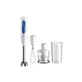 Braun 900W 2 speeds metal shaft easyclick plus system powerbell V plustechnology beaker whisk chopper. White
